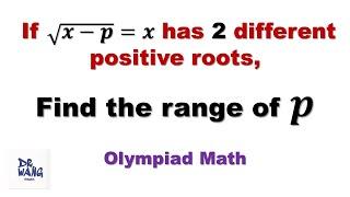 Find the Range of p | Olympiad Math