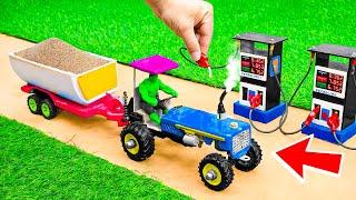 Create a mini petrol pump with a diy tractor for your science project