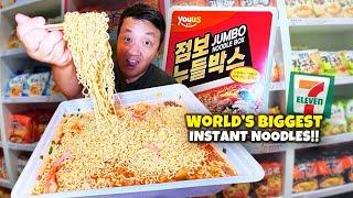 World’s BIGGEST Instant Noodles! 7 ELEVEN vs GS25 Korean CONVENIENCE STORE in Seoul South Korea