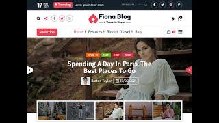 Theme Fiona Blog review and test