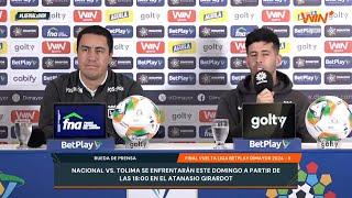 El DT Efraín Juárez y Pablo Ceppelini, PREVIO A LA FINAL Vs Tolima #LigaBetPlayDimayor 2024-II.