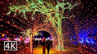 [4K] One Million Christmas Lights - Redding Garden of Lights - California