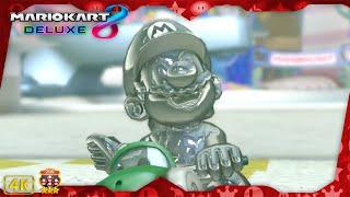 Mario Kart 8 Deluxe DLC ⁴ᴷ Feather Cup (200cc 3-Star Rank) Metal Mario gameplay