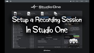 Studio One 5 Tutorial For Beginners - How To Set Up A Recording Session