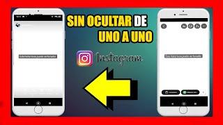 como OCULTAR HISTORIA en InstaGram a TODOS RAPIDO