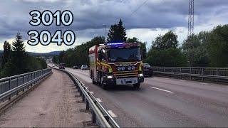 Brandkåren Norra Dalarna ST.M trafikolycka brandbil i utryckning.