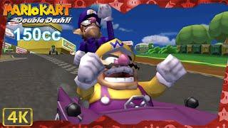 Mario Kart: Double Dash!! for Gamecube ⁴ᴷ Full Playthrough (All Cups 150cc, Wario & Waluigi)