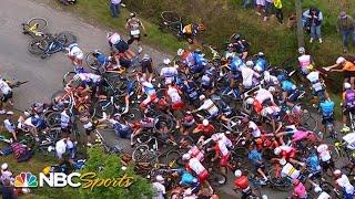 Fan with sign causes huge pile-up in Stage 1 of the Tour de France | Cycling on NBCSports