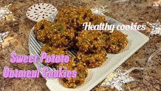 Healthy oatmeal cookies/sweet potato cookies  #healthybaking #easyrecipe #healthyrecipes #cookies