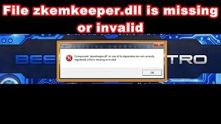 how to fix zkemkeeper.dll a file is missing or invalid