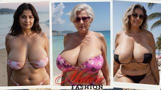 Stunning Over 60:: Stylish Plus Size Bikini Haul For Mature Curvy Women 