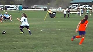 09102011 Megan with a pass to Emily who scores our first goal.