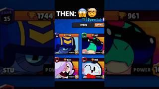 Toodyxz 15K Vs Superlab 1.7K Stu #brawlstars #trophies #thenandnow