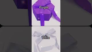 Choose One Color Box And See Your Gift  Purple V's White