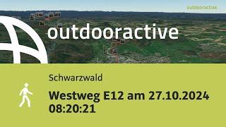 Flyover-Video: Westweg E12 am 27.10.2024 08:20:21