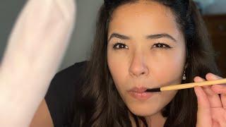 ASMR | 1 HOUR SPIT PAINTING + plucking & measuring (you are my canvas)