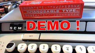 Smith Corona Typewriter Changeable Type Slugs Faces Styles Demo