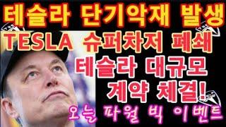 [속보]! 테슬라 여러 단기 악재 발생 / TESLA 슈퍼차저 폐쇄 / 미 중 무역 갈등 / 테슬라 대규모 계약 체결! / 연준 파월 이번 연설 관심 집중 / Tesla 투자