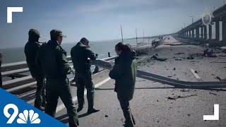 Blast Damages Bridge Connecting Russian Mainland, Crimea