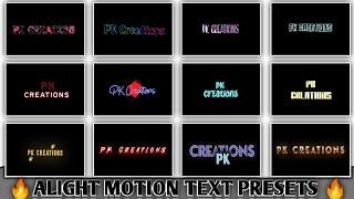 Alight Motion Text Presets || Alight motion text effect preset link no password