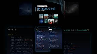 3D Image Cards #codewith_muhilan #css #coding #navbar