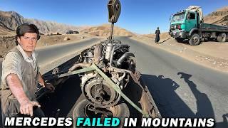 V6 vs Basic Tools: Afghan Mechanic Rescues Faulty Truck Engine From the Mountains!