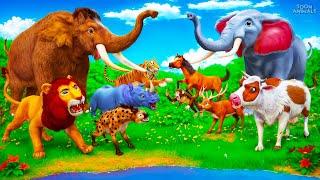 Wild Animals vs Farm Animals - The Ultimate Animal Kingdom Battle for Survival! 