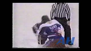 AHL Mar. 28, 1983 Shawn Babcock,SHE v Pierre Giroux,NH Sherbrooke Jets New Haven Nighthawks