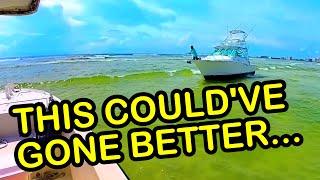 Towline Snaps TWICE During Crazy Boat Rescue! | Grounding 35ft Cabo