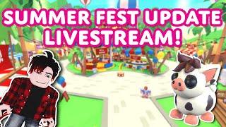 ️Exploring SUMMER FEST! Riding The RODEO BULL! Raising SUMMER PETS! ️Adopt Me! Livestream!