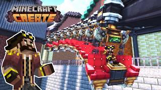 I built a ROLLER COASTER in Minecraft Create Mod!