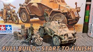 Building the German Sd.Kfz.222 Armored Car: 1/35 Scale Model Kit from Tamiya