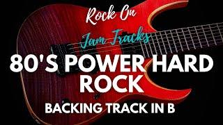 B Minor 80's Power Hard Rock Guitar Backing Track ( Van Halen, Satriani Style )