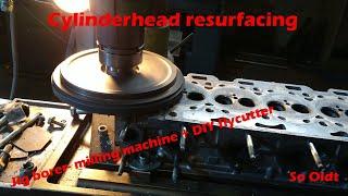 Resurfacing ALU cylinderhead with JIG borer/milling machine -- So Oldt