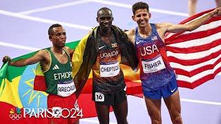 Uganda's Cheptegei sets OR, American Fisher surges to bronze in men's 10,000m | Paris Olympics