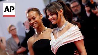 Selena Gomez and Zoe Saldana at Cannes premiere of 'Emilia Perez'