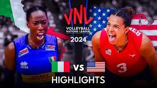  ITALY vs USA  | Highlights | Women's VNL 2024