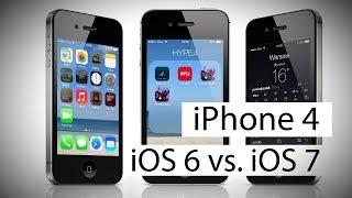 iPhone 4: iOS 6 против iOS 7