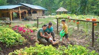 growing vegetables, taking care of husband with sore leg, daily life on the farm, SURVIVAL ALONE