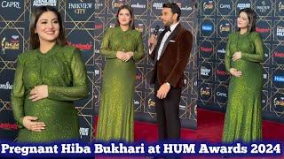 Pregnant Hiba Bukhari at HUM Awards in London | Jaan Nisar "Dua" Kaffara "Salar" Interview