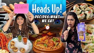 Letting Heads Up Game Decide What We Eat for 24 hours Food Challenge ft. Thakur Sisters *super fun*