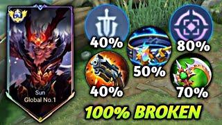 EMBLEM COMMON PALING COCOK UNTUK SUN REGEN DERES SUSAH MATI | BUILD TERBARU SUN | MOBILE LEGENDS