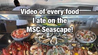 Video of every food we ate on the brand new MSC Seascape!