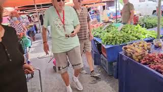 Farmers market walk through in Glyfada, Greece 