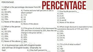 All about PERCENTAGE ... [CSE LET ENTRANCE REVIEWER]