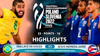 Wallace De Souza vs Jesus Herrera Jaime | Brazil vs Cuba | Highlights | World Championship 2022