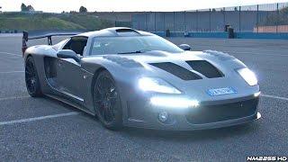 LS7 V8 Powered Factory Five GTM Doing Donuts, HUGE Flames and Sound!