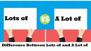 A lof of vs lots of || learn Differences || Goodluck Institute