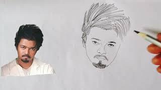 GOAT movie Jeevan drawing | Thalapati Vijay drawing | Vijay drawing