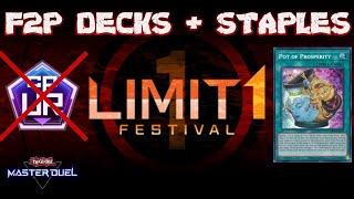 The Best LIMIT 1 Festival BUDGET Decks and Staples!